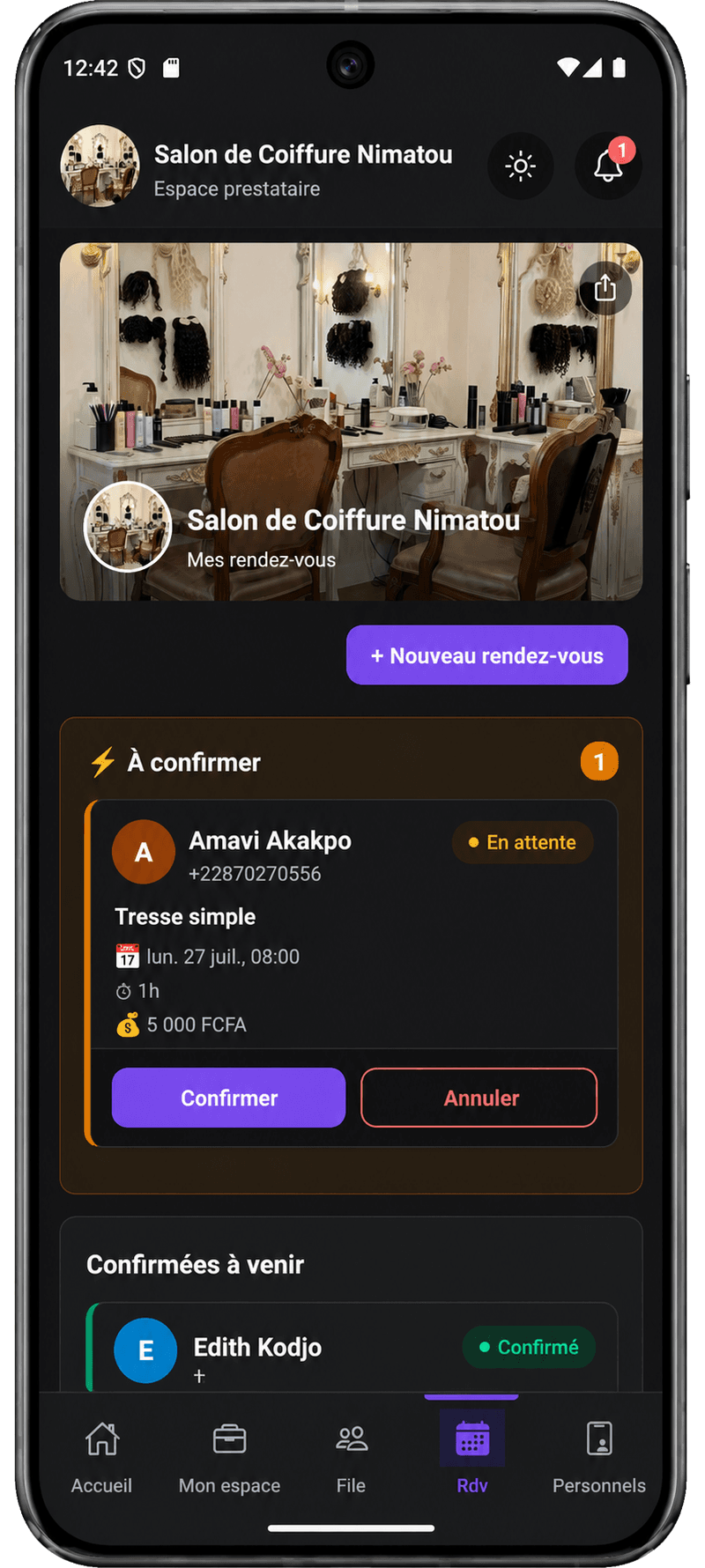Gestion des rendez-vous