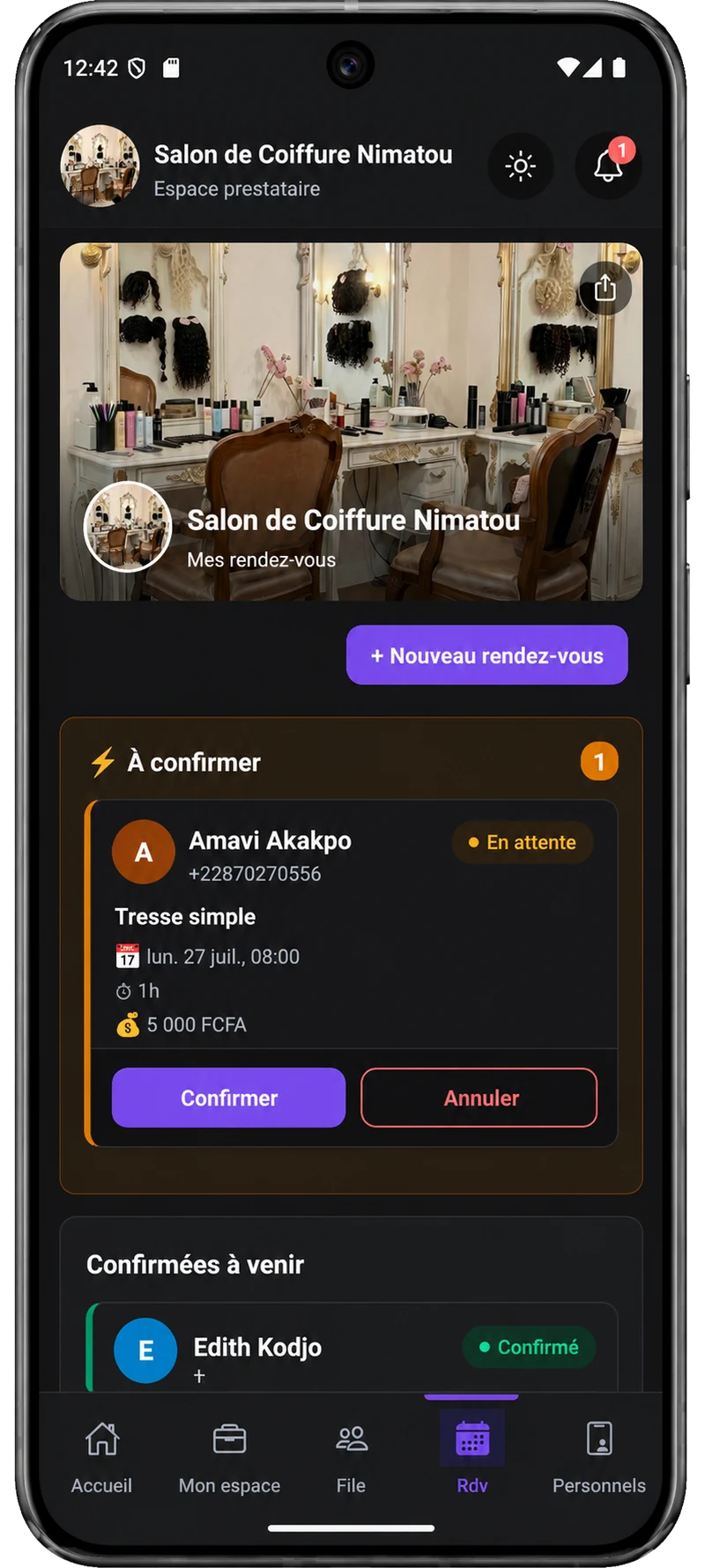 Gestion des rendez-vous