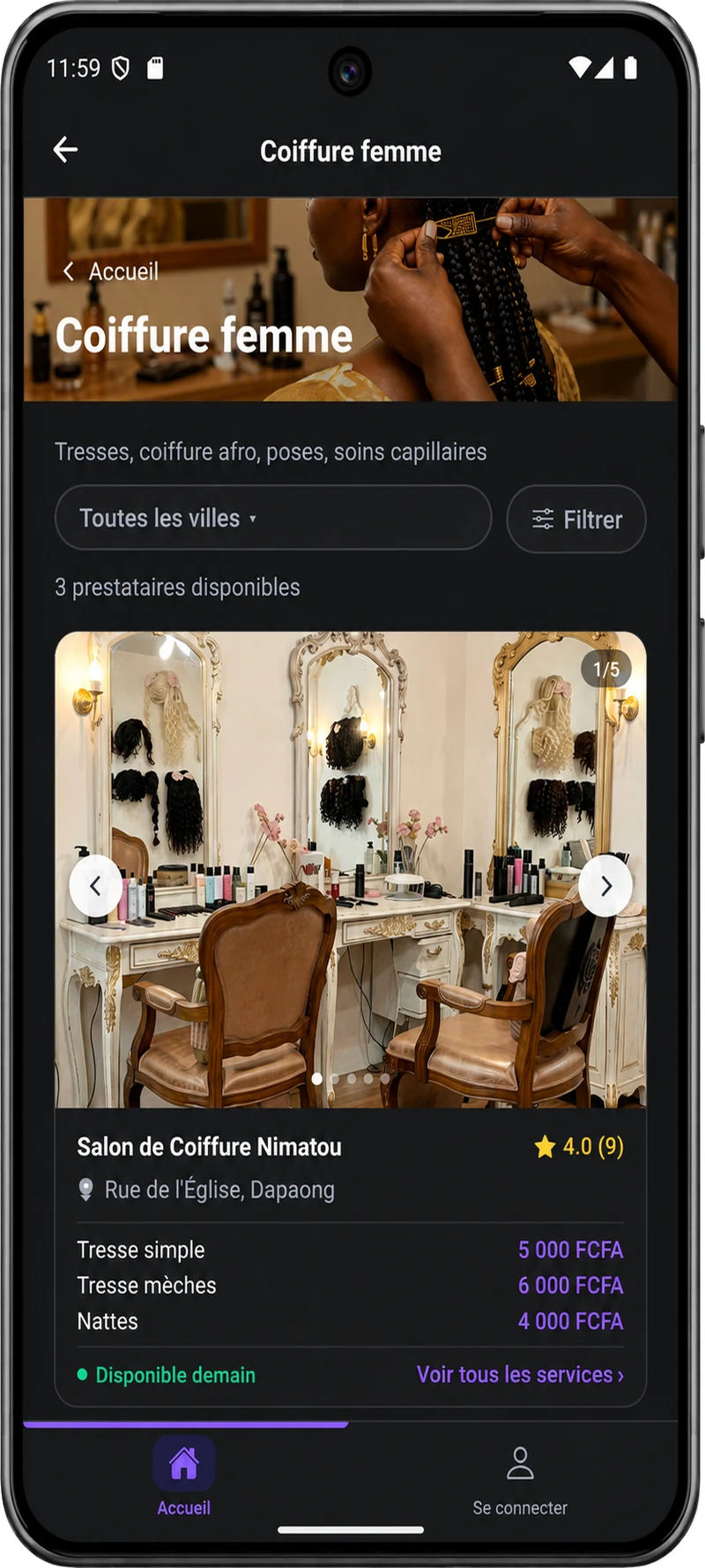 Explorez les prestataires